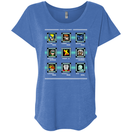 T-Shirts Vintage Royal / X-Small Mega X-Man Triblend Dolman Sleeve