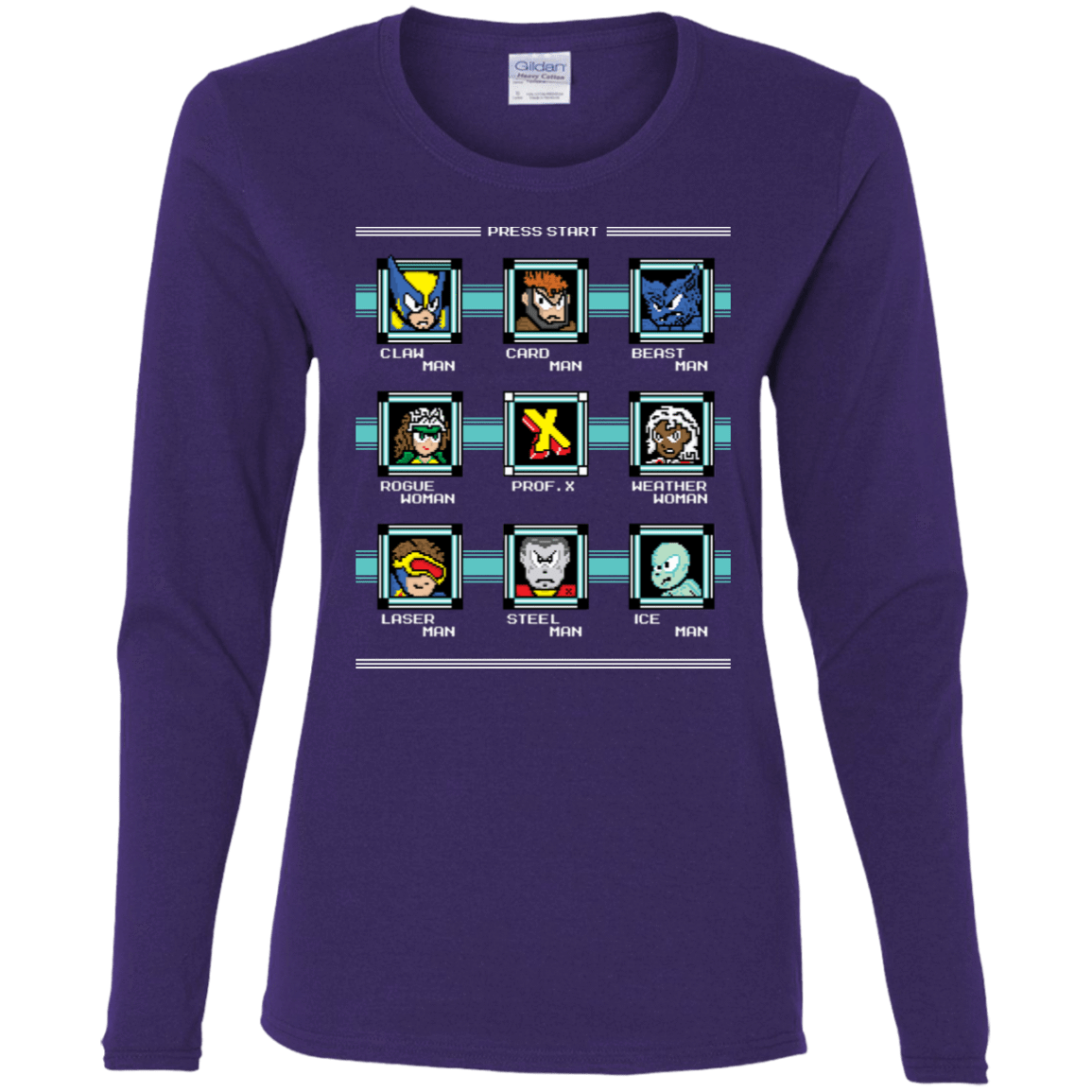 T-Shirts Purple / S Mega X-Man Women's Long Sleeve T-Shirt