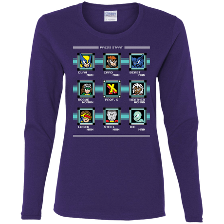 T-Shirts Purple / S Mega X-Man Women's Long Sleeve T-Shirt