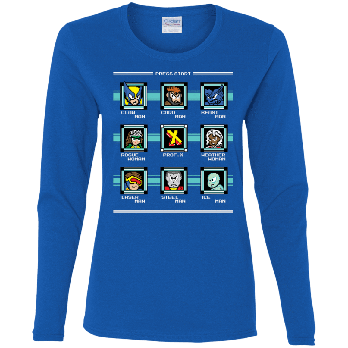 T-Shirts Royal / S Mega X-Man Women's Long Sleeve T-Shirt