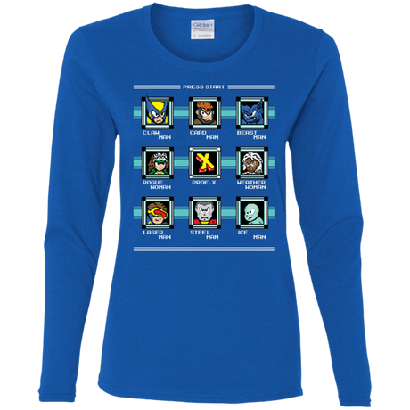 T-Shirts Royal / S Mega X-Man Women's Long Sleeve T-Shirt