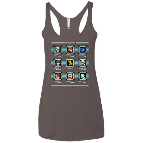 T-Shirts Macchiato / X-Small Mega X-Man Women's Triblend Racerback Tank