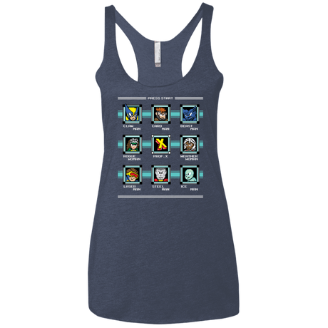 T-Shirts Vintage Navy / X-Small Mega X-Man Women's Triblend Racerback Tank