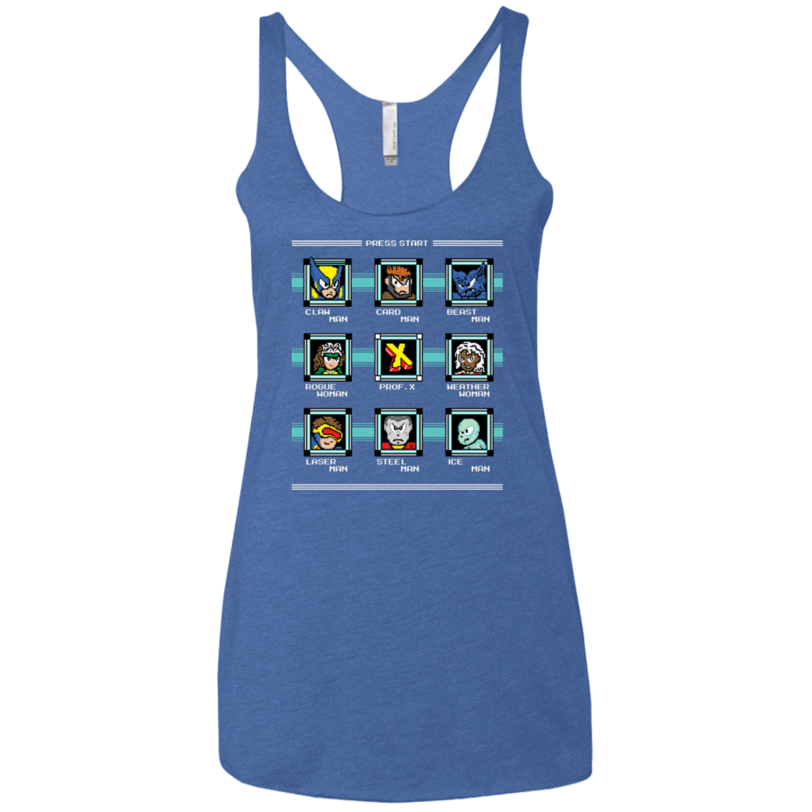 T-Shirts Vintage Royal / X-Small Mega X-Man Women's Triblend Racerback Tank
