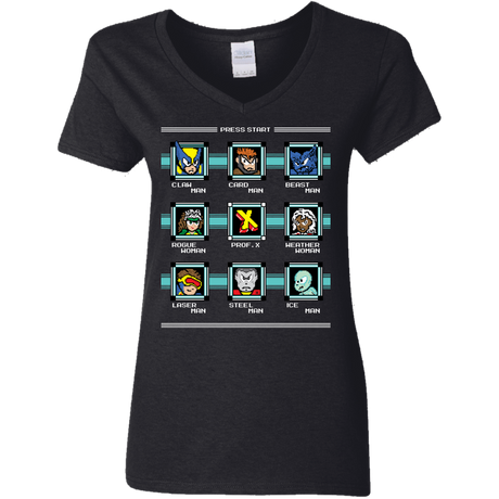 T-Shirts Black / S Mega X-Man Women's V-Neck T-Shirt