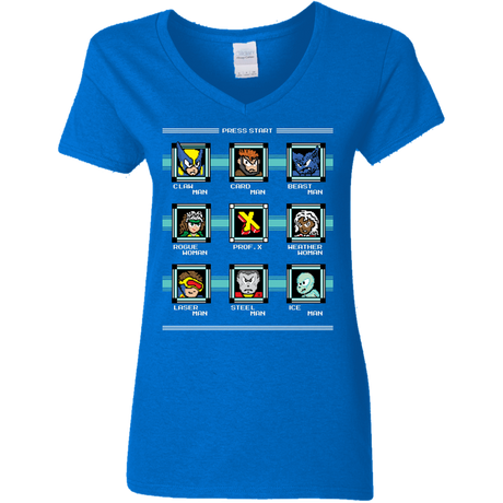 T-Shirts Royal / S Mega X-Man Women's V-Neck T-Shirt