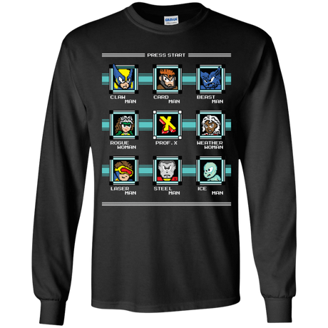 T-Shirts Black / YS Mega X-Man Youth Long Sleeve T-Shirt