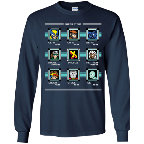 T-Shirts Navy / YS Mega X-Man Youth Long Sleeve T-Shirt
