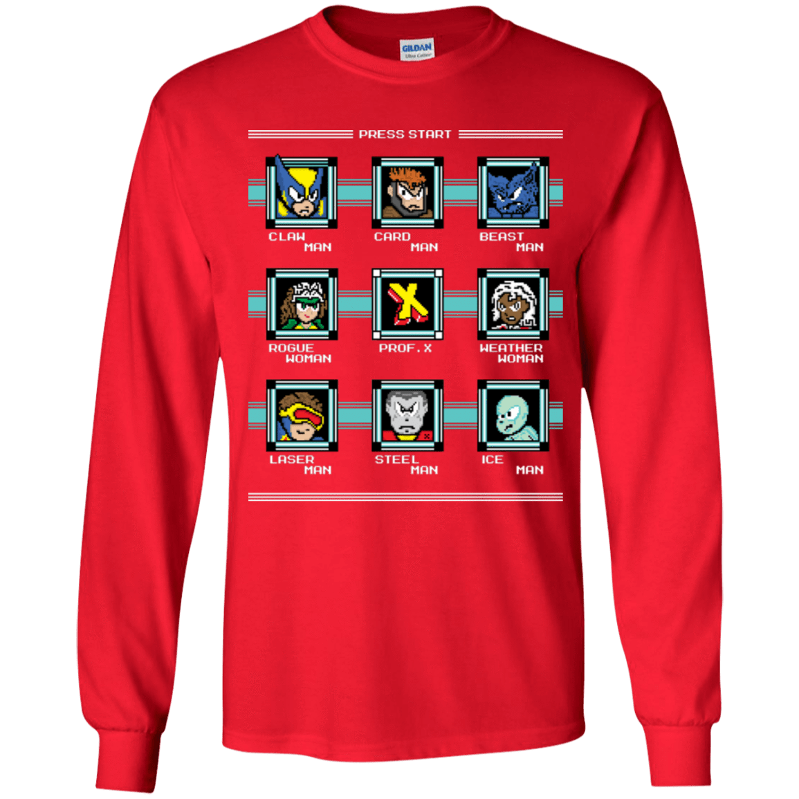 T-Shirts Red / YS Mega X-Man Youth Long Sleeve T-Shirt