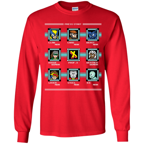 T-Shirts Red / YS Mega X-Man Youth Long Sleeve T-Shirt