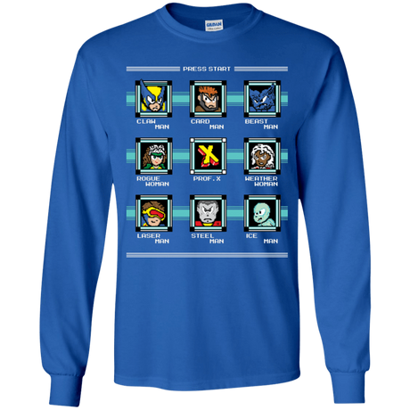 T-Shirts Royal / YS Mega X-Man Youth Long Sleeve T-Shirt