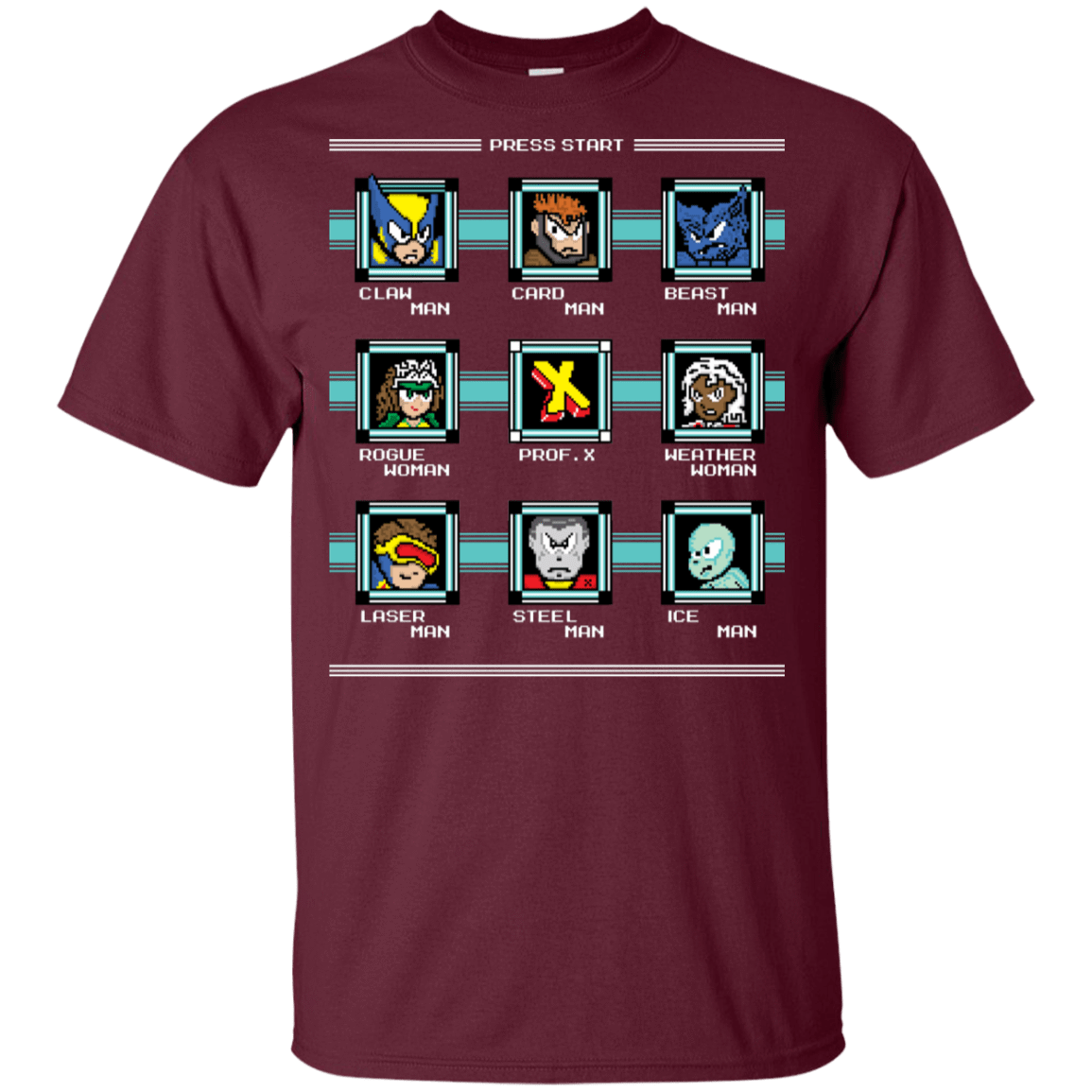 T-Shirts Maroon / YXS Mega X-Man Youth T-Shirt