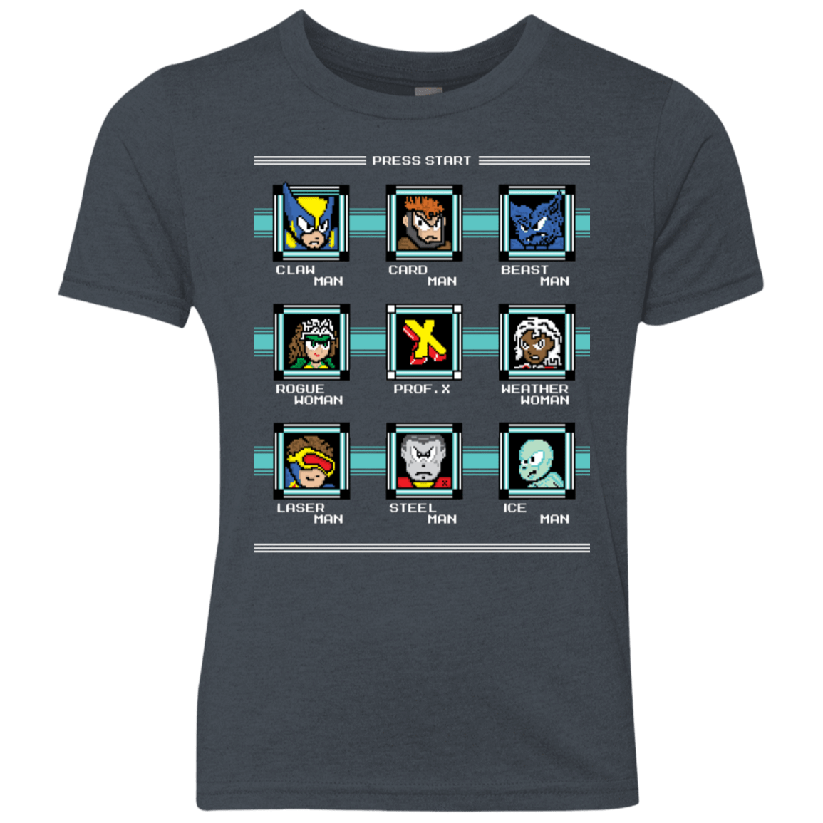 T-Shirts Vintage Navy / YXS Mega X-Man Youth Triblend T-Shirt