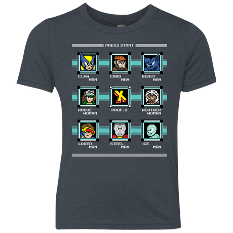 T-Shirts Vintage Navy / YXS Mega X-Man Youth Triblend T-Shirt