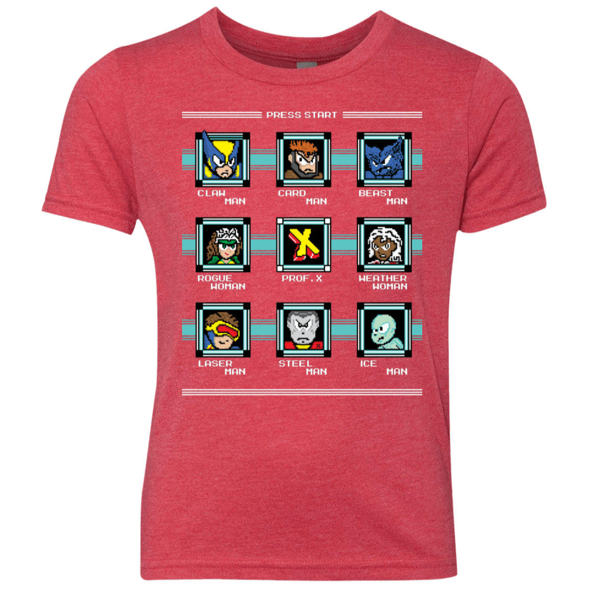 T-Shirts Vintage Red / YXS Mega X-Man Youth Triblend T-Shirt