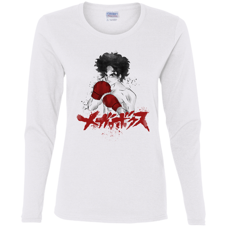 T-Shirts White / S Megalo Women's Long Sleeve T-Shirt