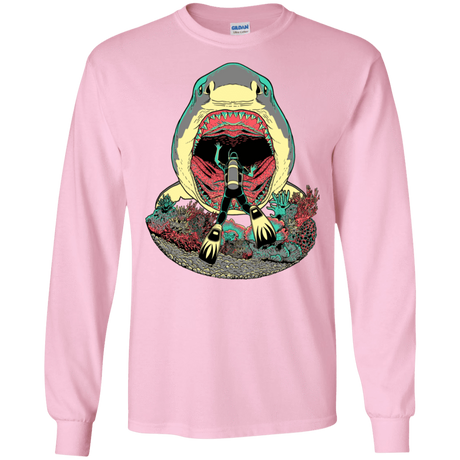 T-Shirts Light Pink / S Megalodoom Men's Long Sleeve T-Shirt