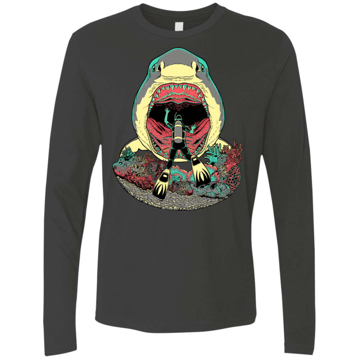 T-Shirts Heavy Metal / S Megalodoom Men's Premium Long Sleeve