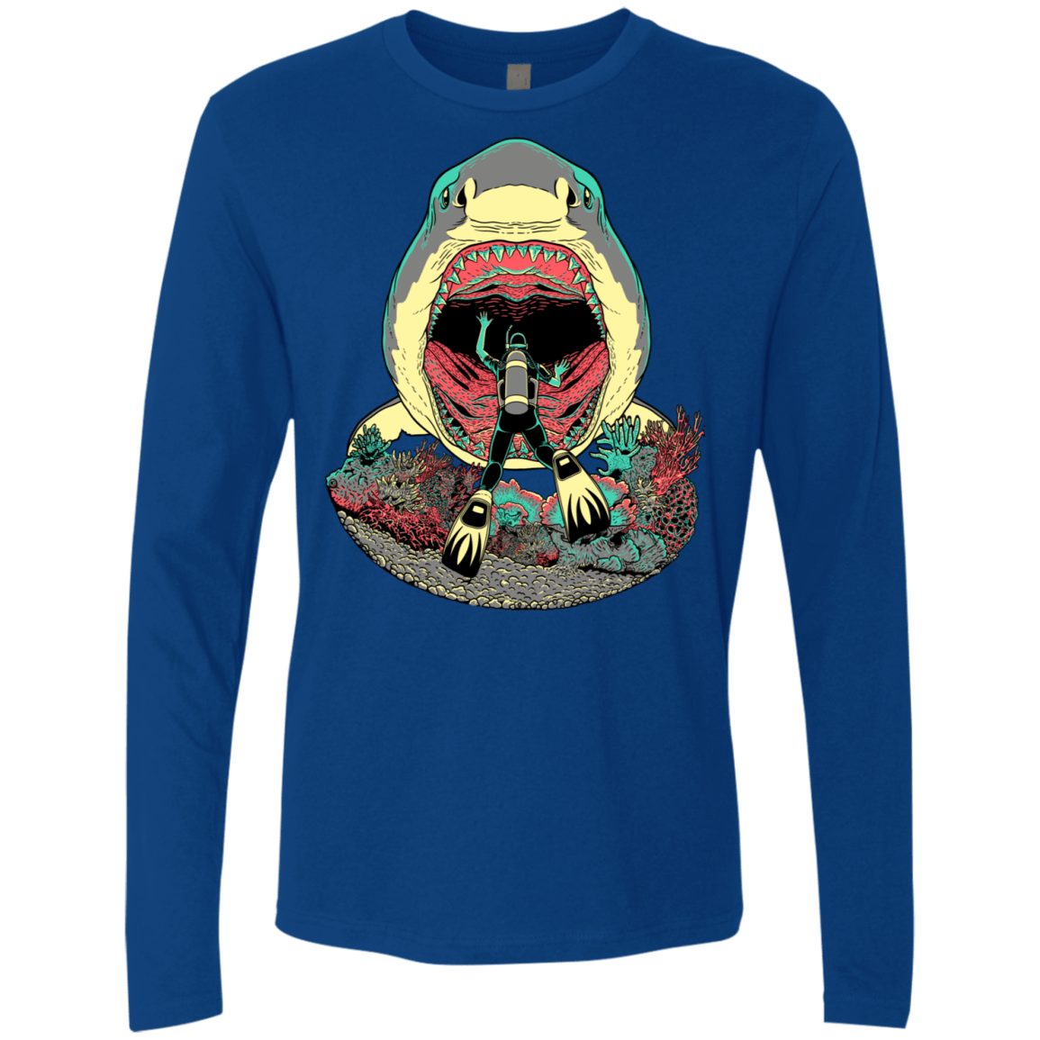 T-Shirts Royal / S Megalodoom Men's Premium Long Sleeve