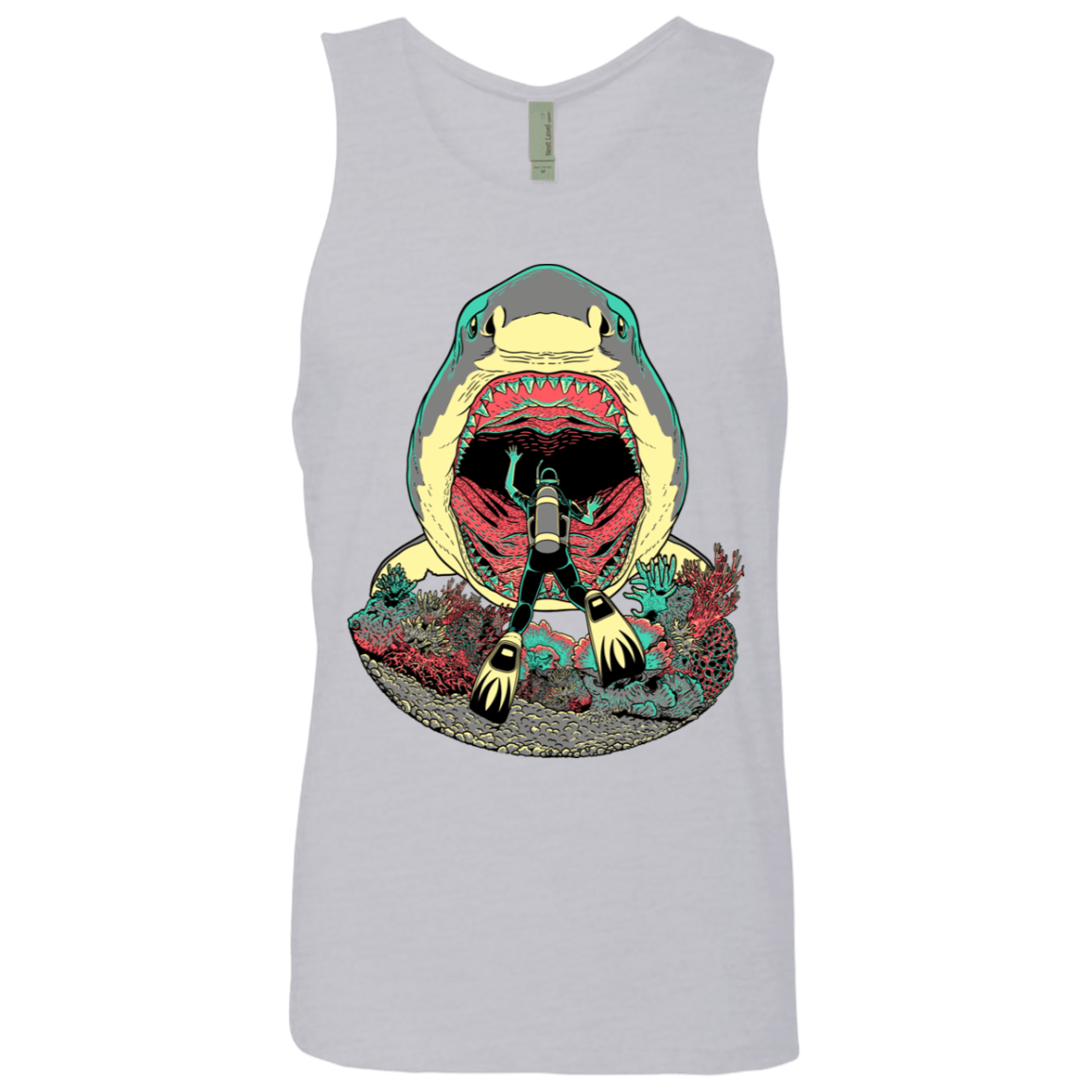 T-Shirts Heather Grey / S Megalodoom Men's Premium Tank Top