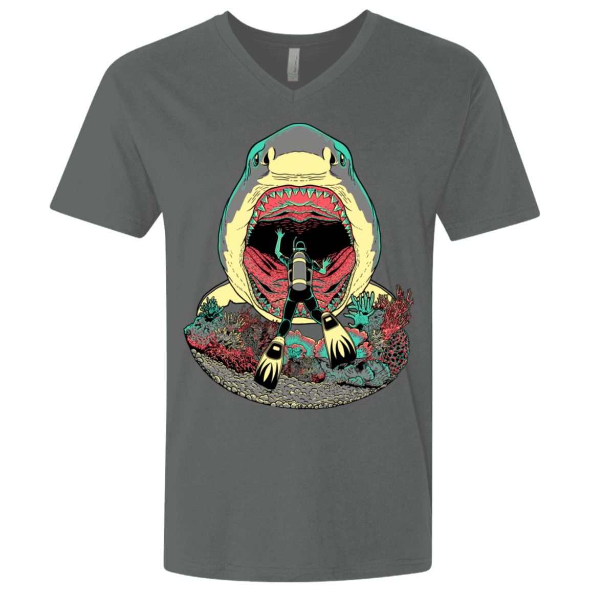 T-Shirts Heavy Metal / X-Small Megalodoom Men's Premium V-Neck
