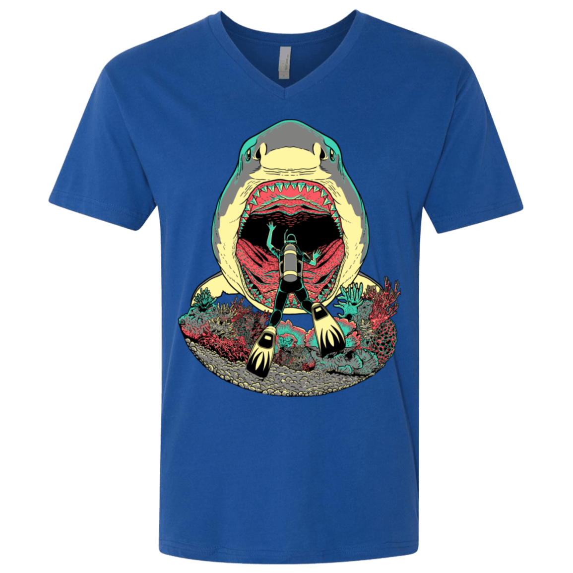 T-Shirts Royal / X-Small Megalodoom Men's Premium V-Neck