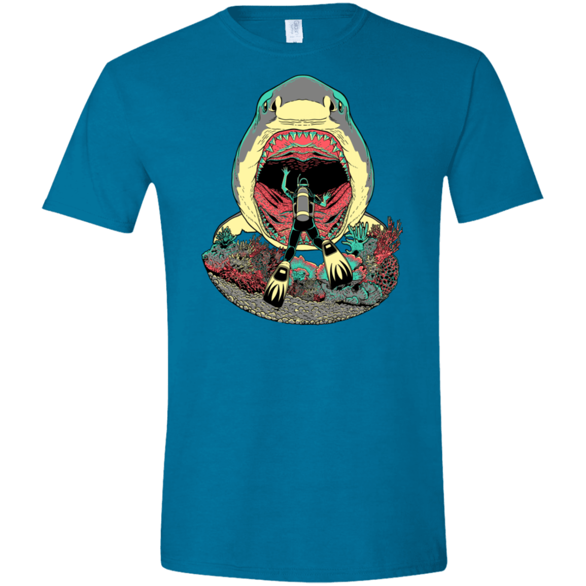 T-Shirts Antique Sapphire / S Megalodoom Men's Semi-Fitted Softstyle