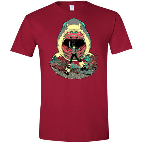 T-Shirts Cardinal Red / S Megalodoom Men's Semi-Fitted Softstyle