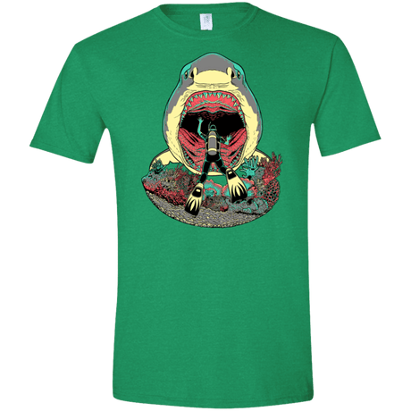 T-Shirts Heather Irish Green / S Megalodoom Men's Semi-Fitted Softstyle