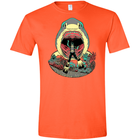 T-Shirts Orange / S Megalodoom Men's Semi-Fitted Softstyle