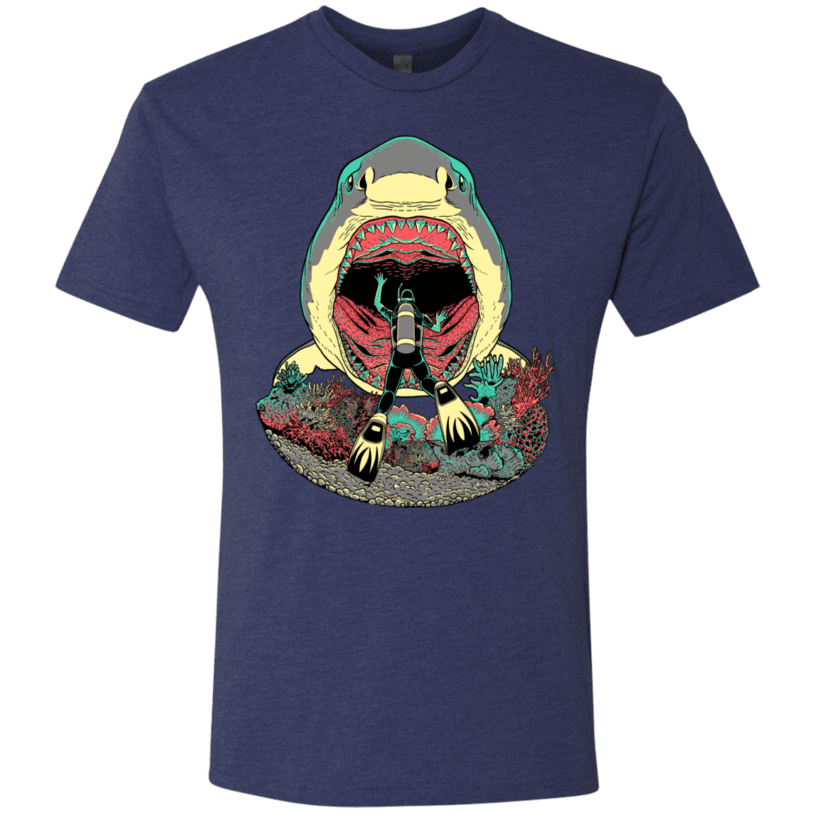 T-Shirts Vintage Navy / S Megalodoom Men's Triblend T-Shirt