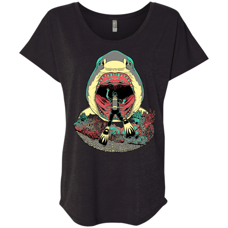 T-Shirts Vintage Black / X-Small Megalodoom Triblend Dolman Sleeve