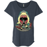 T-Shirts Vintage Navy / X-Small Megalodoom Triblend Dolman Sleeve