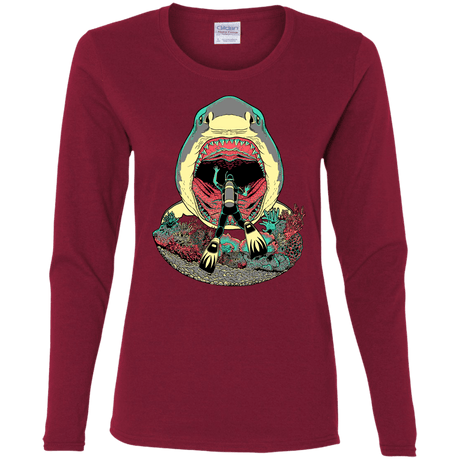 T-Shirts Cardinal / S Megalodoom Women's Long Sleeve T-Shirt