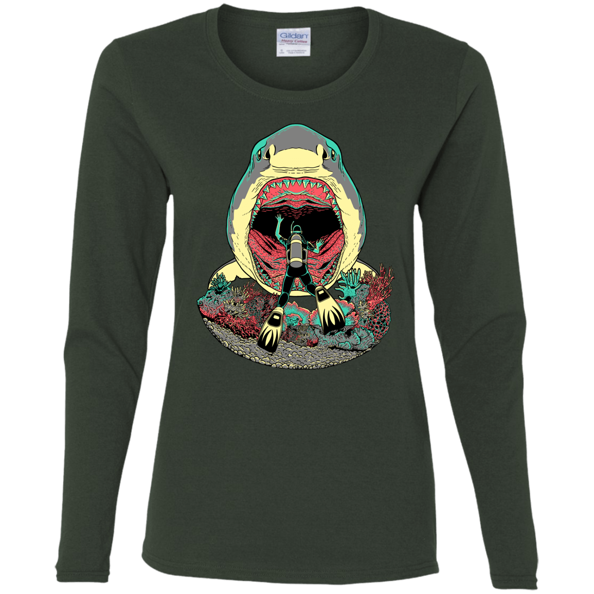 T-Shirts Forest / S Megalodoom Women's Long Sleeve T-Shirt