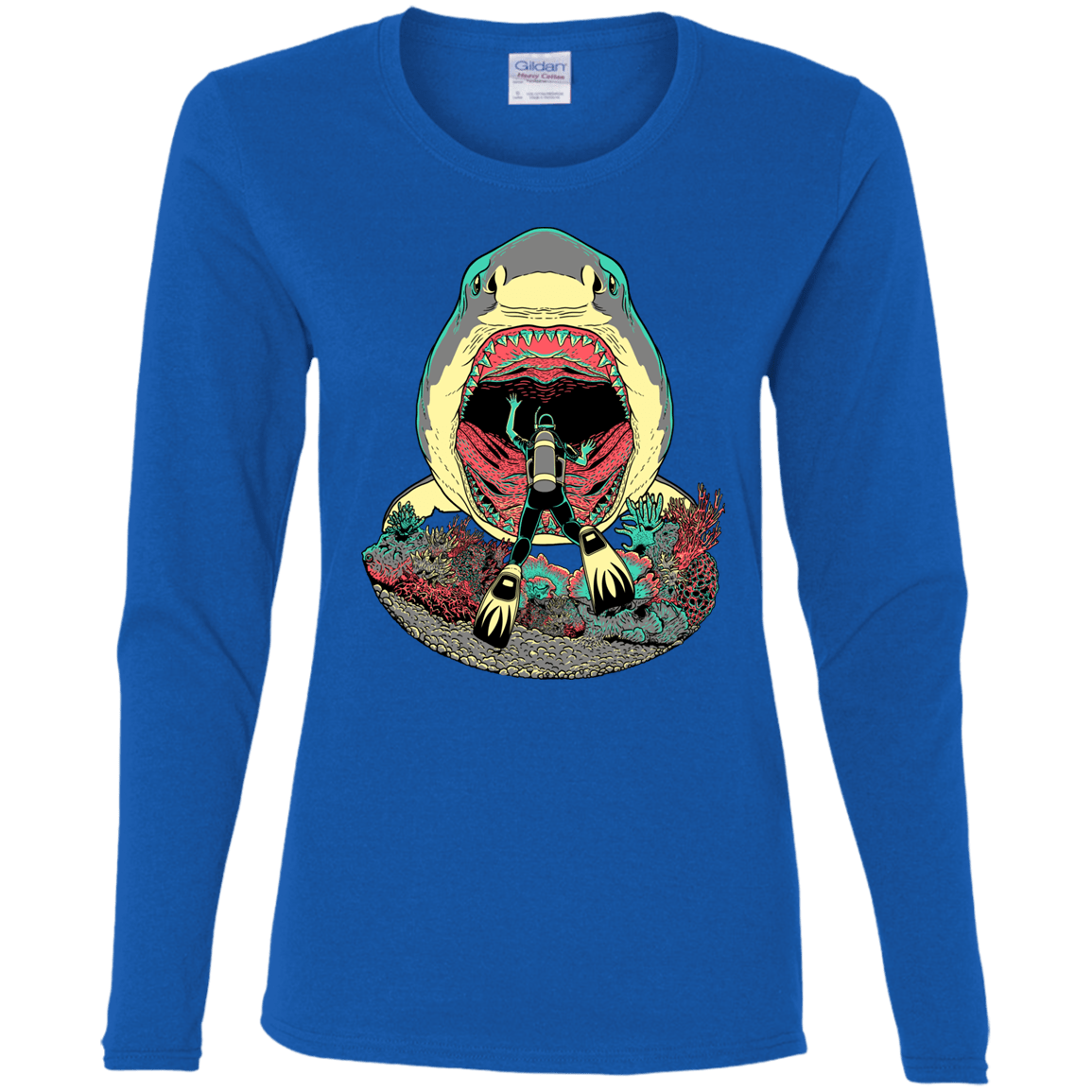 T-Shirts Royal / S Megalodoom Women's Long Sleeve T-Shirt