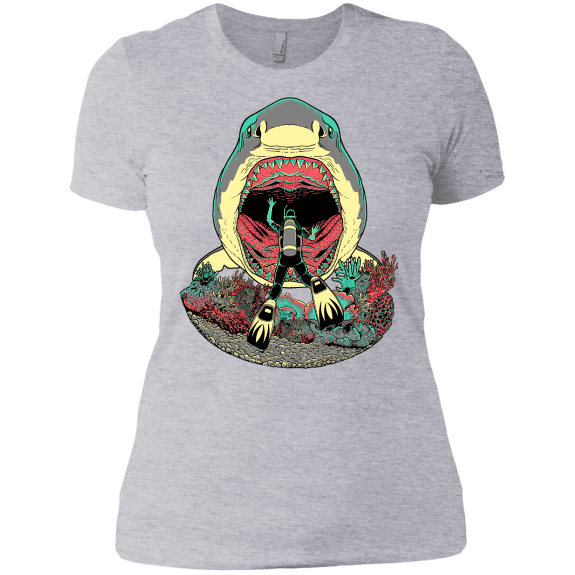 T-Shirts Heather Grey / X-Small Megalodoom Women's Premium T-Shirt