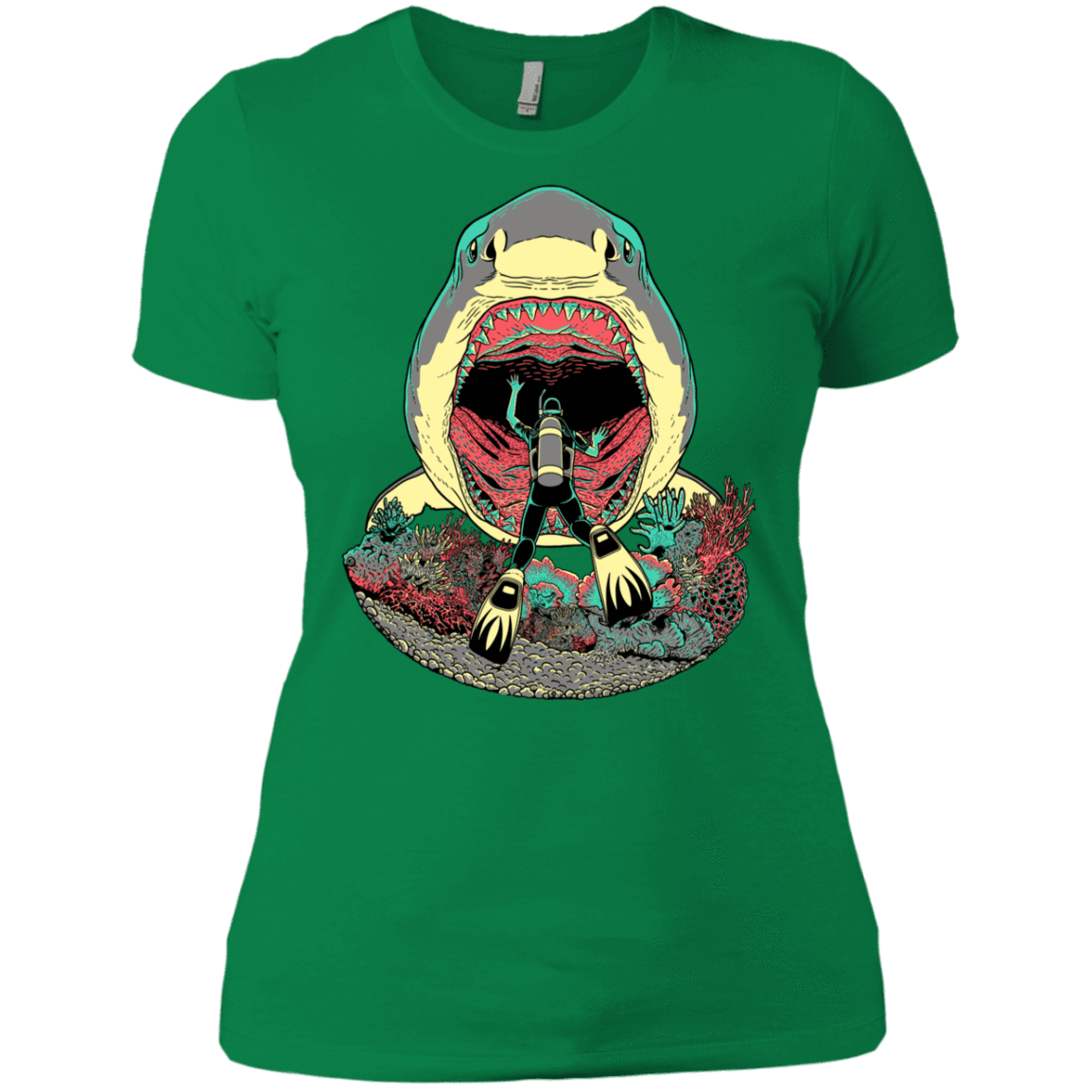 T-Shirts Kelly Green / X-Small Megalodoom Women's Premium T-Shirt