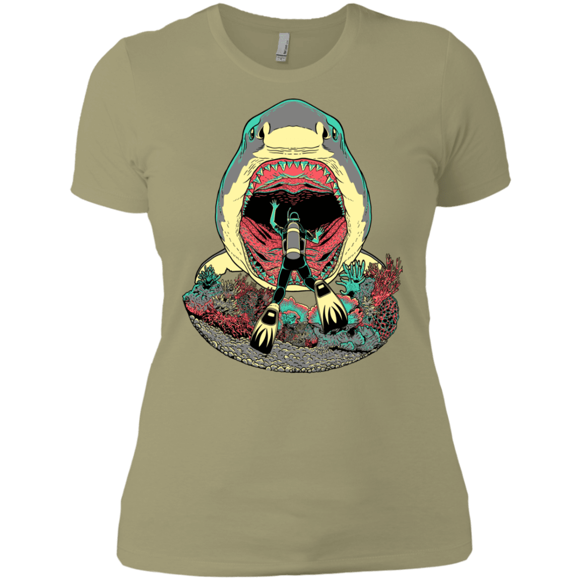 T-Shirts Light Olive / X-Small Megalodoom Women's Premium T-Shirt