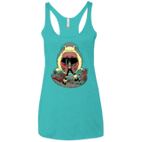 T-Shirts Tahiti Blue / X-Small Megalodoom Women's Triblend Racerback Tank