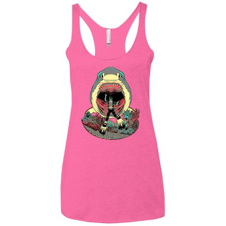 T-Shirts Vintage Pink / X-Small Megalodoom Women's Triblend Racerback Tank