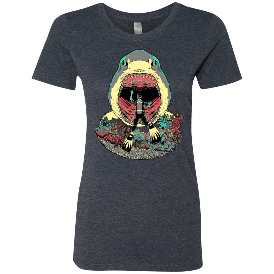 T-Shirts Vintage Navy / S Megalodoom Women's Triblend T-Shirt