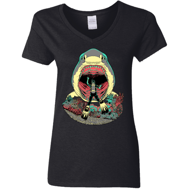 T-Shirts Black / S Megalodoom Women's V-Neck T-Shirt