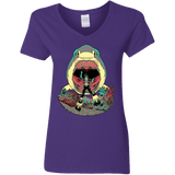 T-Shirts Purple / S Megalodoom Women's V-Neck T-Shirt