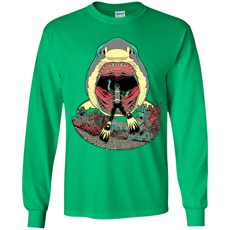 T-Shirts Irish Green / YS Megalodoom Youth Long Sleeve T-Shirt