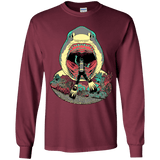 T-Shirts Maroon / YS Megalodoom Youth Long Sleeve T-Shirt