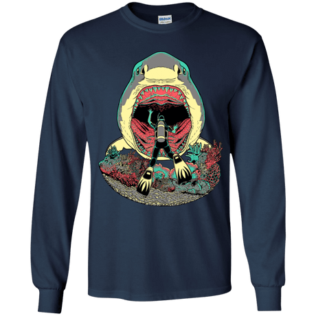 T-Shirts Navy / YS Megalodoom Youth Long Sleeve T-Shirt