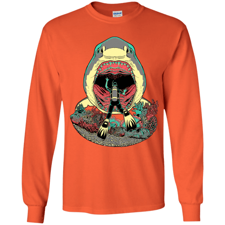 T-Shirts Orange / YS Megalodoom Youth Long Sleeve T-Shirt