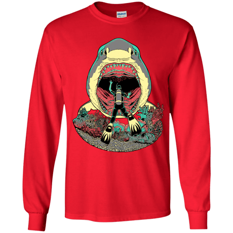 T-Shirts Red / YS Megalodoom Youth Long Sleeve T-Shirt