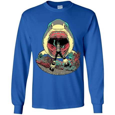 T-Shirts Royal / YS Megalodoom Youth Long Sleeve T-Shirt